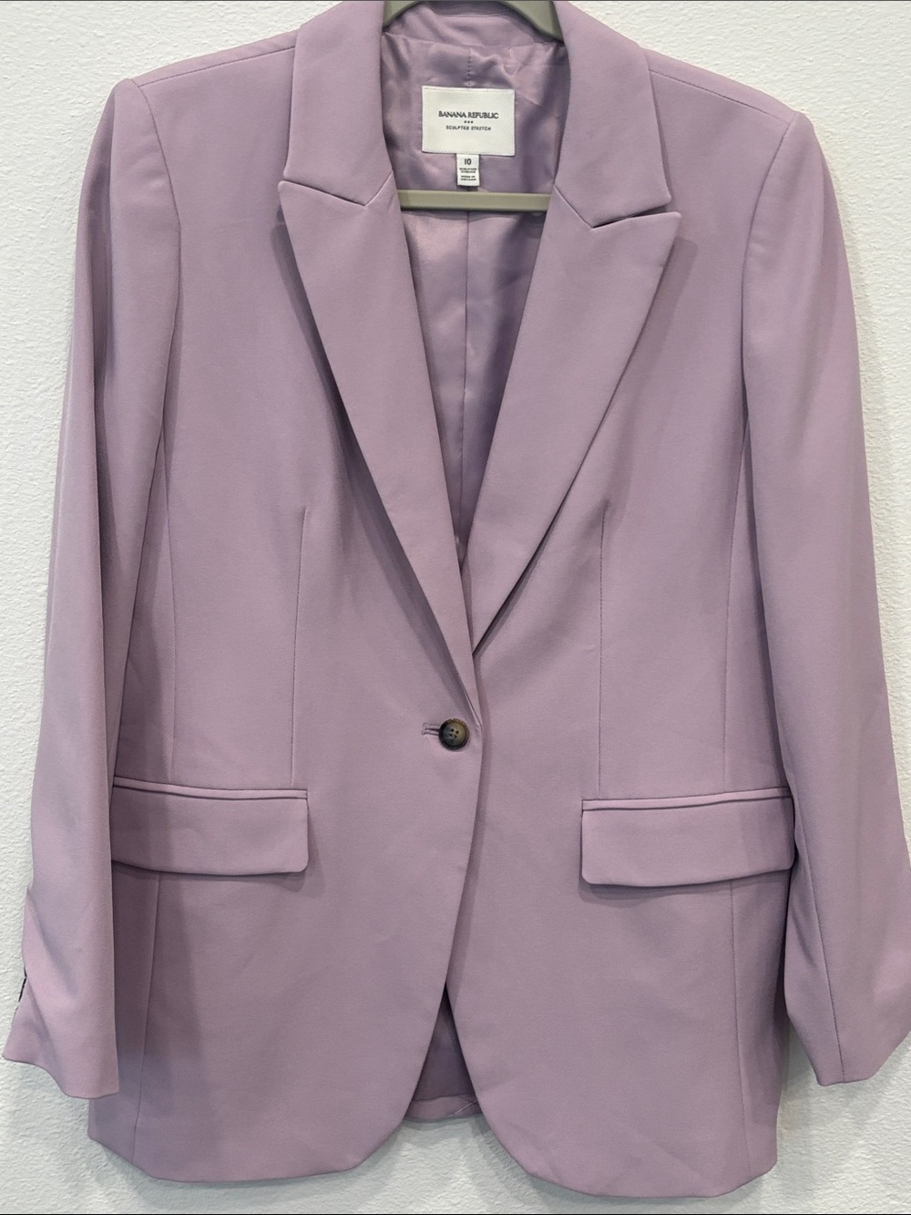 Banana Republic Women’s Dusty Lavender Single-Button Blazer Size 10 Workwear